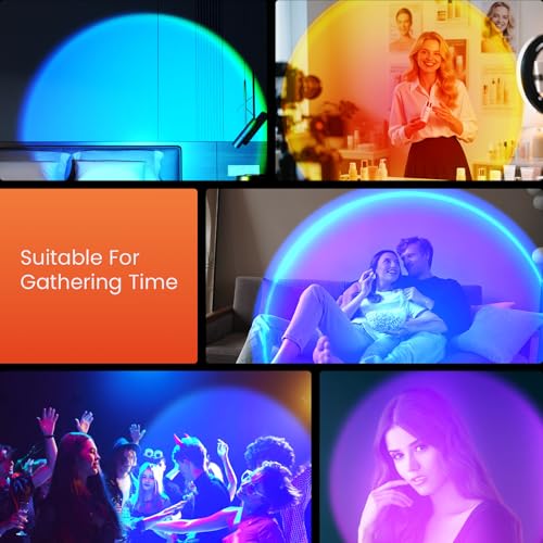SEMRYICO Sunset Lamp Projector with Remote & Button Control – Multi-Color RGB — view 7
