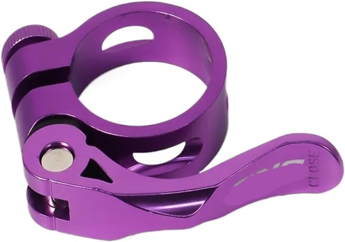 Bike Seatpost Clamp MTB/Road Bike - 31.8/34.9mm Fit For Seat Post Clip, AL Saddle Tube Fastener(34.9mm Red)