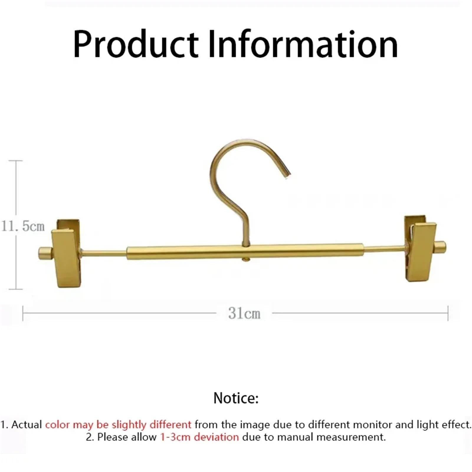 Hosenbügel Hosenbügel aus Aluminium, Nicht abfärbender Rockbügel for Zuhause mit Clip, Metall-Hosenständer for Schrank-Organizer