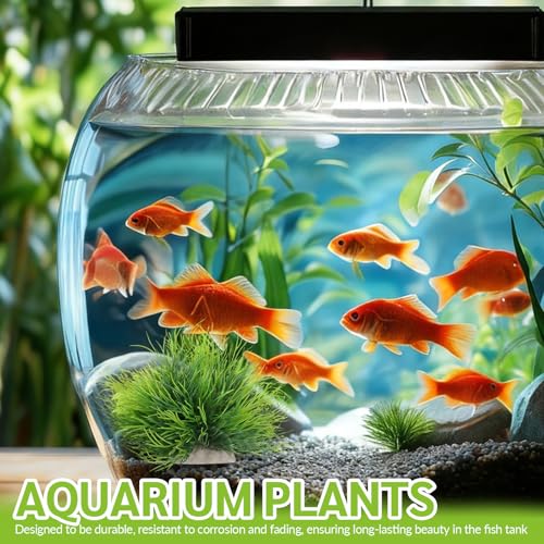 NEUSID 4 Stück Aquarium Pflanzen Künstlich, Kunststoff Realistische Wasserpflanzen Grün Aquarienpflanzen mit Beschwertem Boden Fish Tank Dekoration für Betta Tanks Aquascaping