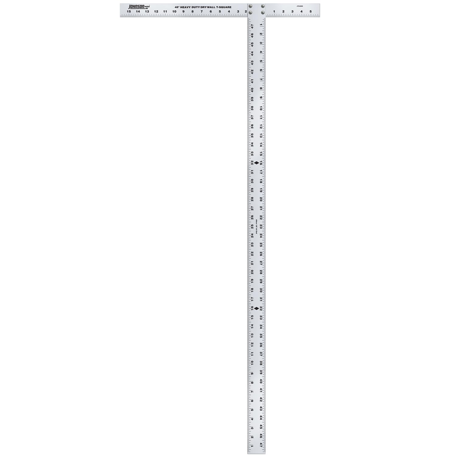Johnson Level & Tool JTS48HD Heavy Duty Professional Aluminum Drywall T-Square, 48", Silver, 1 Square