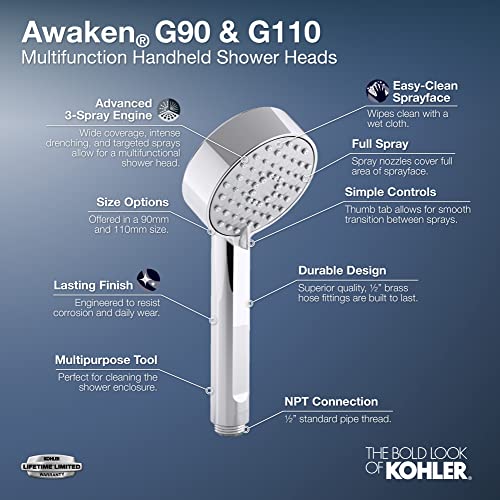 Image of KOHLER AWAKEN G110 MULTIFUNCTION HANDSHOWER