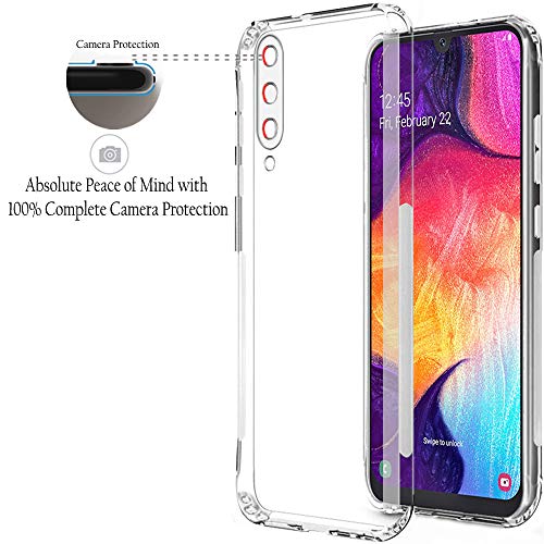 Image of TheGiftKart Best Camera Protection Back Cover Case | Ultra Clear Soft Case | Inbuilt Dust Plugs & Anti-Slip Grip | Slim Back Case Cover for Samsung Galaxy A50s / A50 / A30s (Silicone, Transparent)