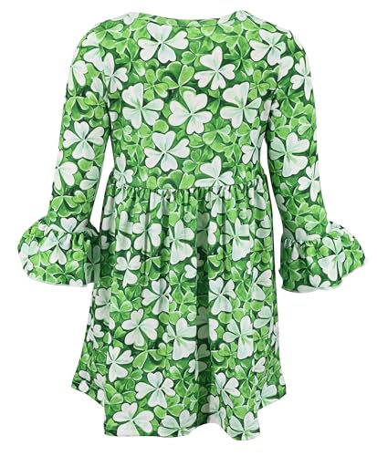 Image of Girls Long Sleeve Ruffled Dresses for Toddlers and Kids