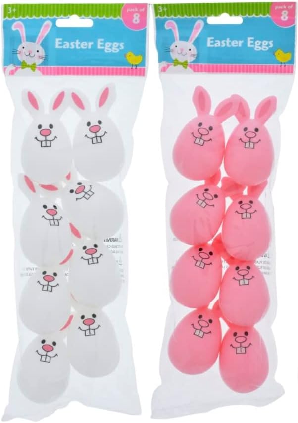 White and Pink Easter Bunny Eggs for Easter Egg Hunting