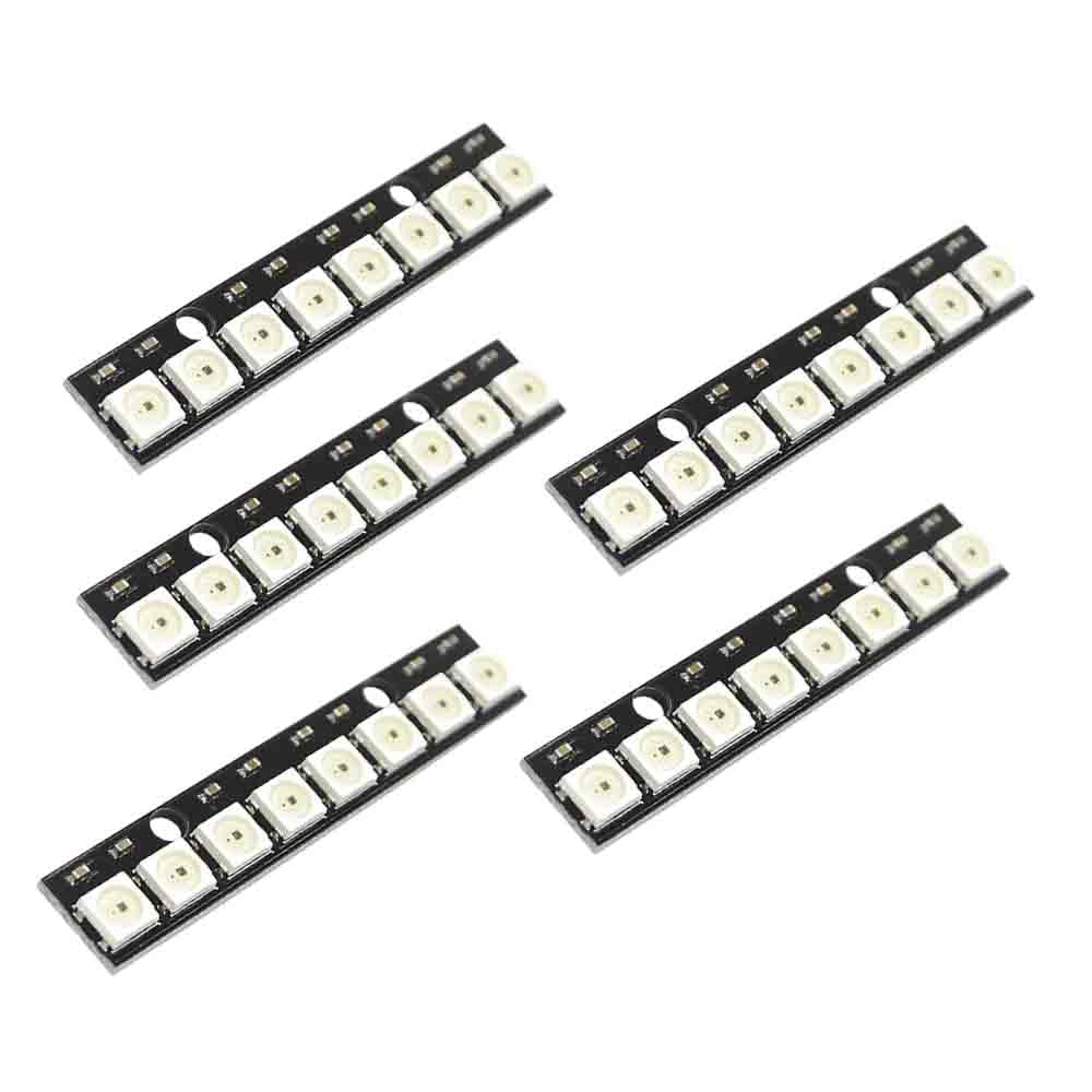 5pcs 8-bit 5050 RGB LED Strip Full Colour Driver Board Colour LED Module (Black)