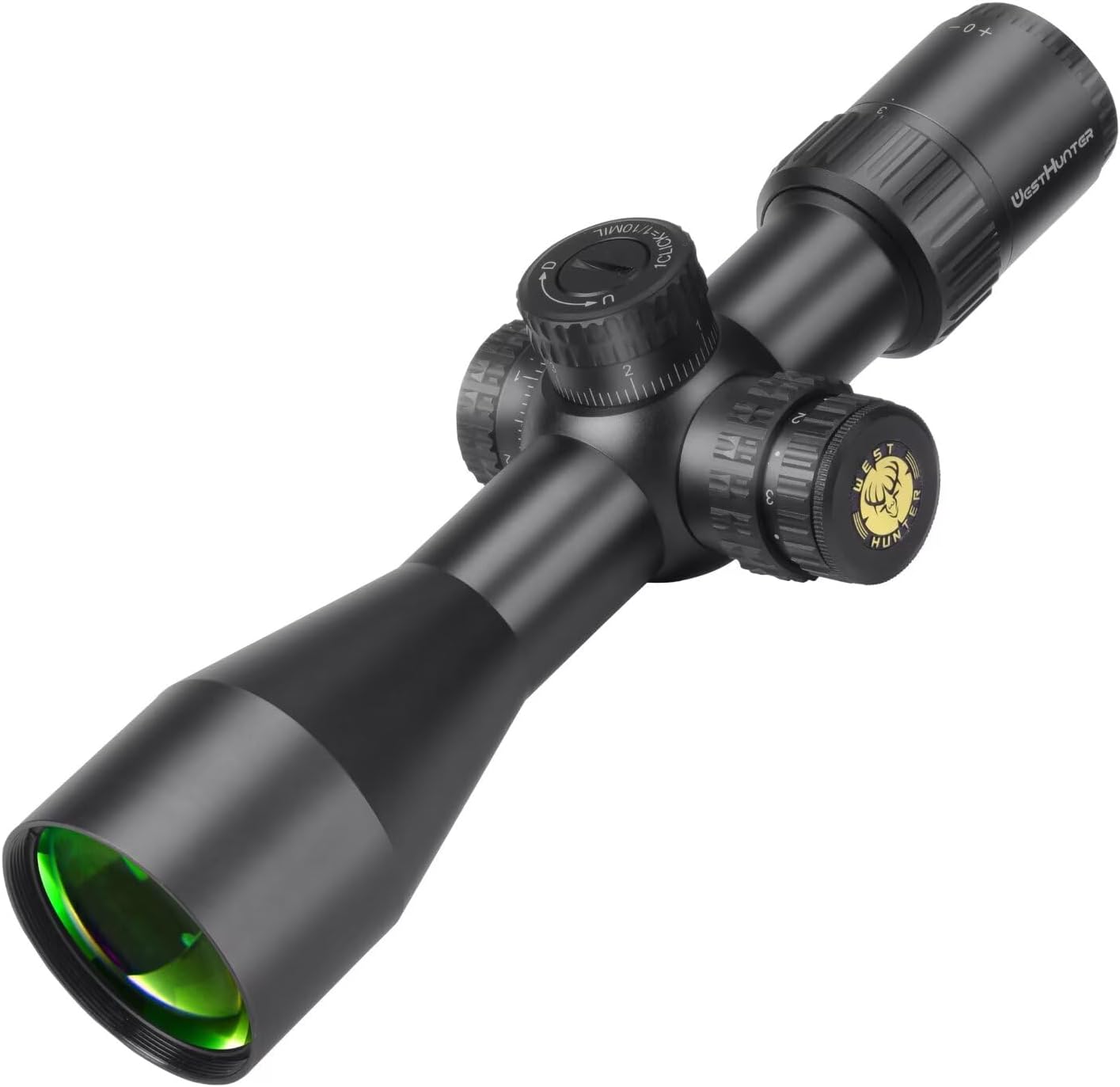 WestHunter Optics WHT 3-12X44 SFIR SFP Compact Competition Riflescope, 1/10 MIL Second Focal Plane Red Illumination Etched Glass Reticle, 30mm Precision Shooting Scope