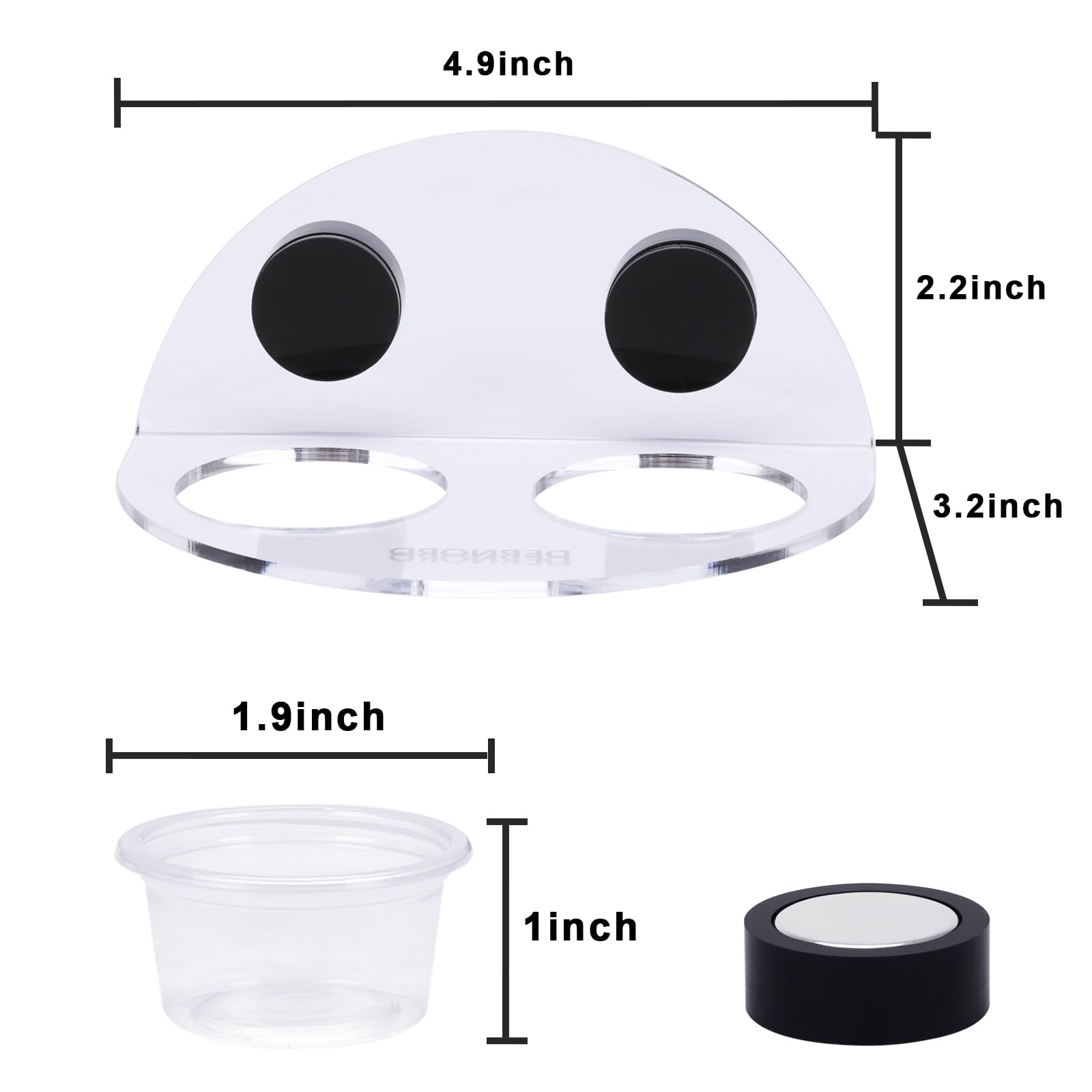 DERNORD Ledge Crested Gecko Feeding – Confezione da 6 ciotole per acqua per rettili, vivarium forte magnetico per lucertola drago barbuto