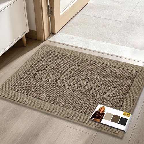 JSEI Welcome Door Mat 20"x 32", Beige