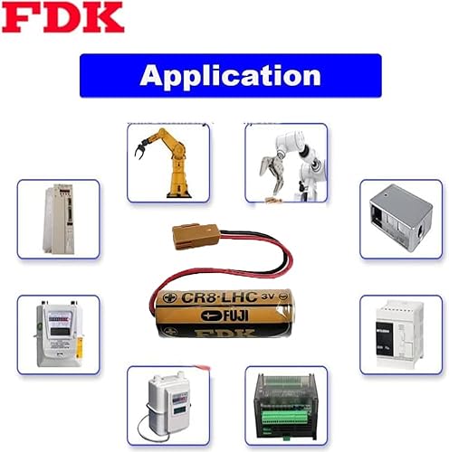 Miniatura 2 de Paquete de 80 baterías de litio CR8.LHC 3V 2600mAh para Fuji FDK CR8.LHC 17430, batería Toto CR8-LHC con enchufe marrón