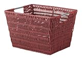 Whitmor 6500-1717 Small Rattique Storage Tote, Red