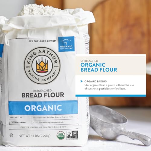 King Arthur 100% Organic Bread Flour, Unbleached, 5 lb, Non-GMO Project Verified - image 3