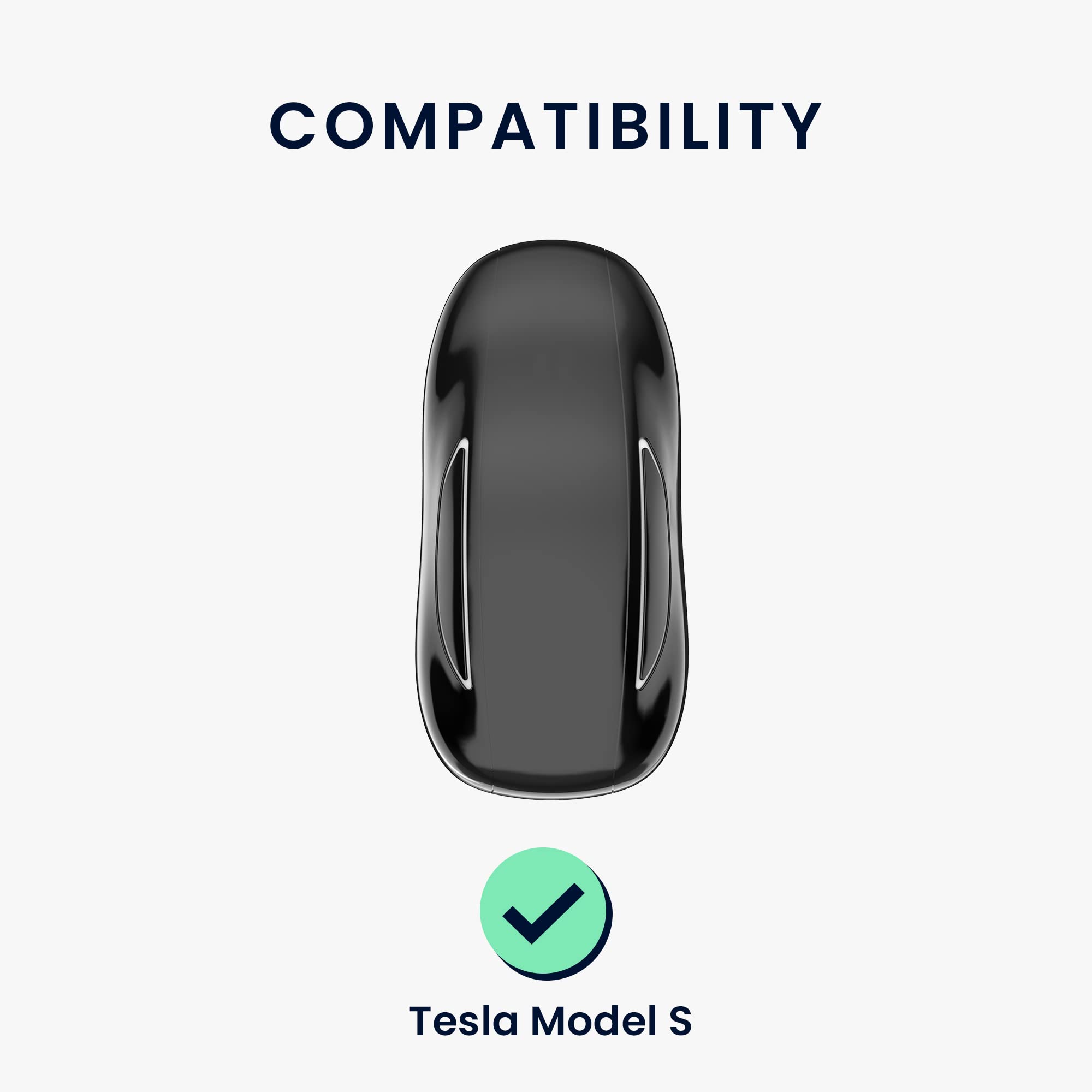 kwmobile Etui na kluczyki samochodowe kompatybilne z Tesla Model S – etui na klucze silikonowe – wysoki połysk czerwony