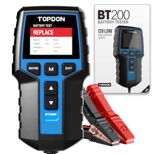 TOPDON BT200 obe[eX^[ x100-2000CCAeXg AGMEQEEFBobe[ {ǔ۔ECCAESOHESOCEdEREdEiȂǑ\ 12V/24V[d/nVXeAiCU[ {戵