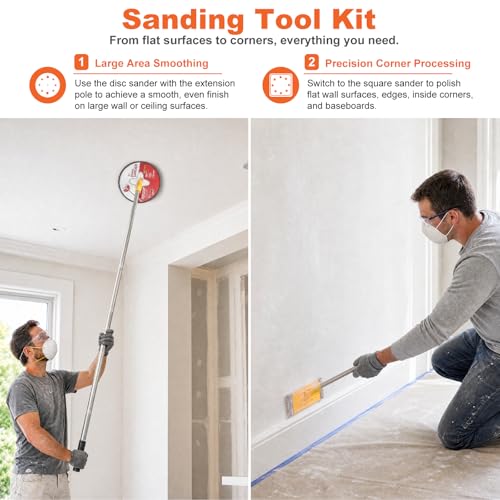 Drywall Pole Sander 2-in-1 Kit