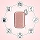 ULAK MP3 Player Hülle, Glitter Hard Travel Case Schützende Aufbewahrungs Tasche für Bluetooth MP3 / MP4-Player/Kopfhörer/iPod Touch - Roségold