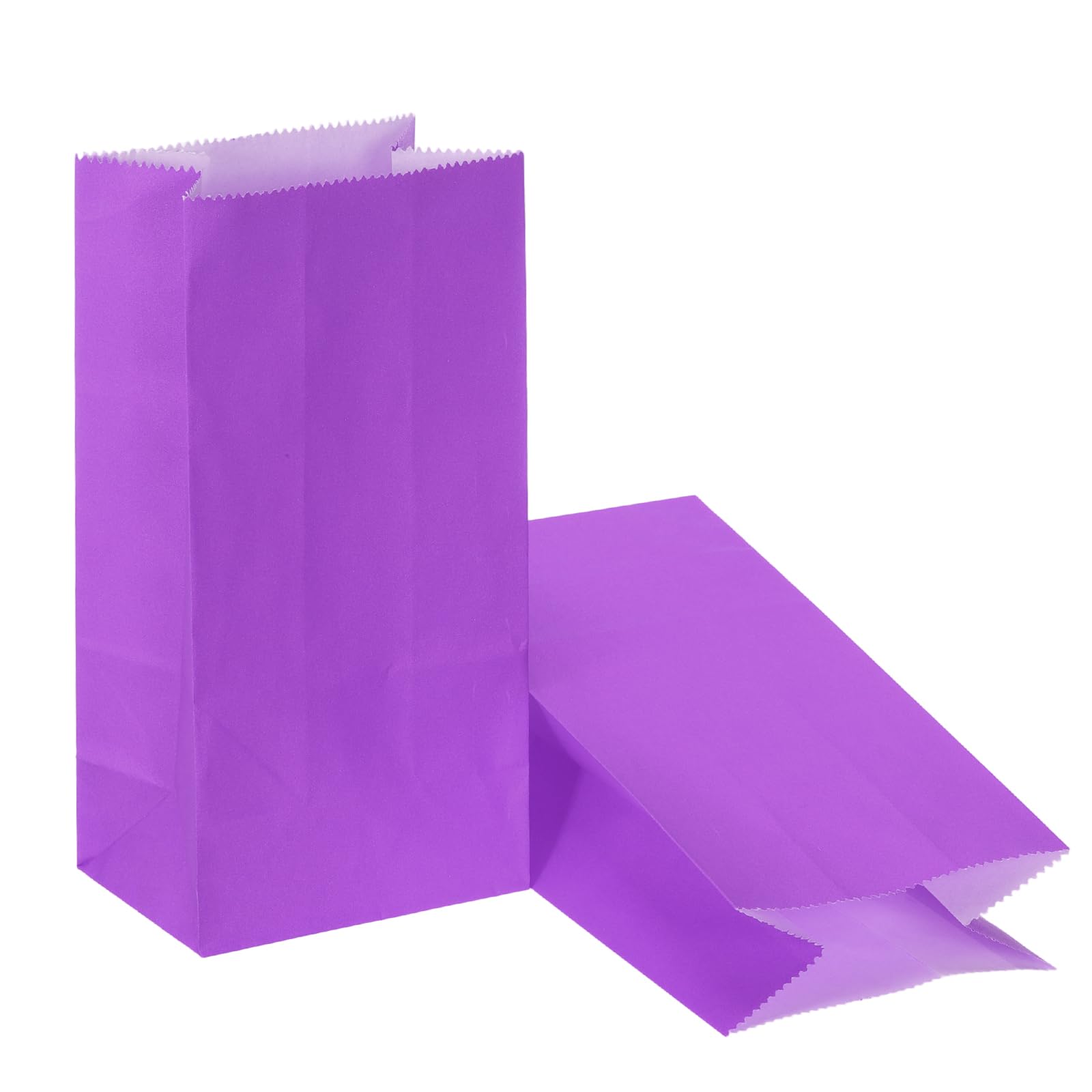 PATIKIL 7.1x2.4x3.5 Inch Party Favor Paper Bags, 50 Pcs Kraft Paper Goodie Gift Lunch Treat Bags Party Supplies for Wedding Birthday Halloween Graduation, Purple