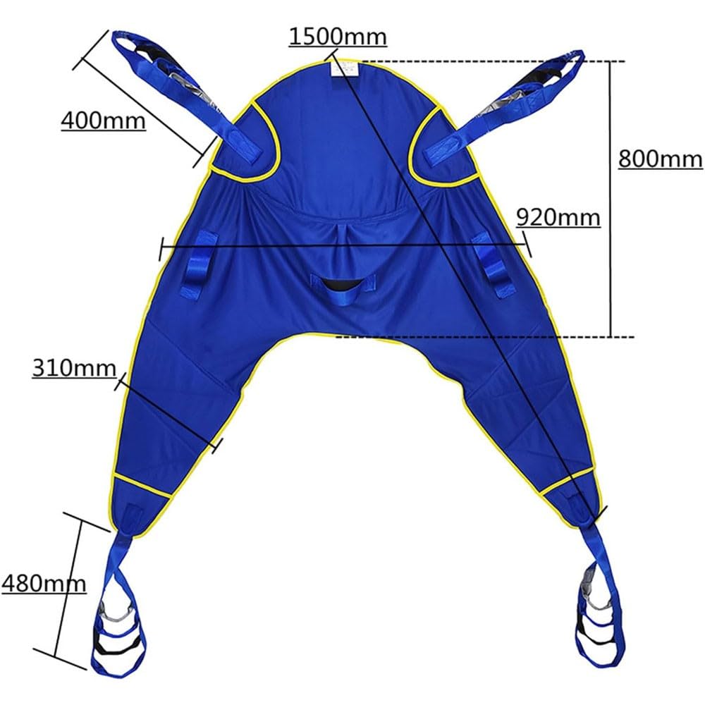Grúa De Paciente - Arnés Elevación Paciente Cuerpo Completo - Eslinga De Elevación con para Paciente Y Minusválido para Posicionamiento Y Elevación De La Cama Enfermería