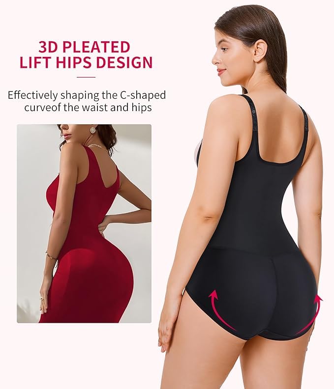 Image of ELEG & STILANCE Women's High-Waisted Body Shaper - Tummy Control Slimming Shapewear with Eye Hook, Wired Tummy Tucker, Postpartum Belly Fat Reduction Abdominal Belt - Black (M)