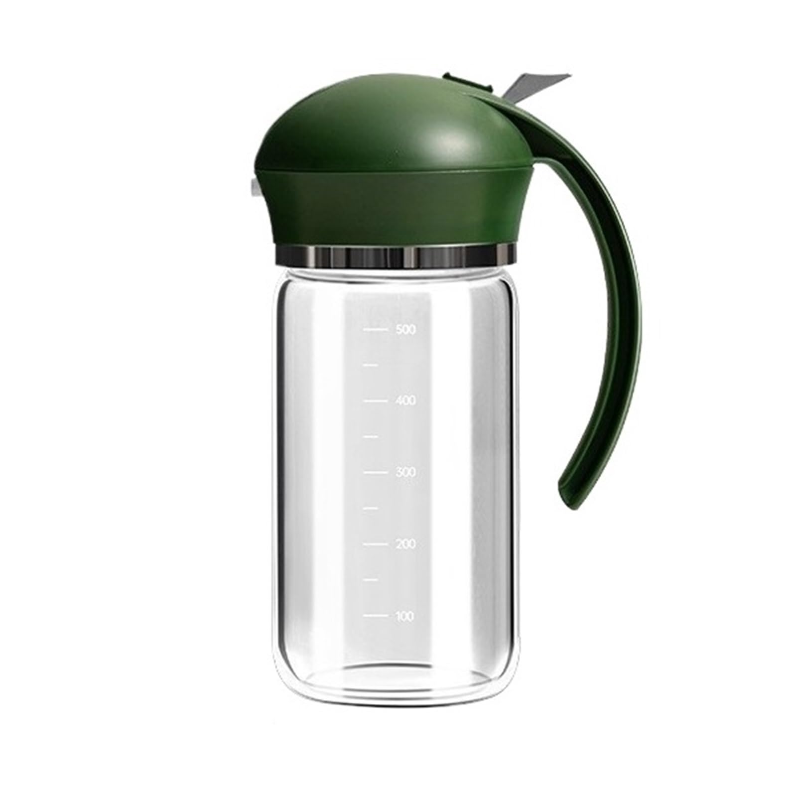 Rozpylacz oleju kuchennego, Opryskiwacz Do Oleju 550 Ml Gotowania, Dozownik 2 W 1 I Butelka Ze Sprayem, Grube Szkło(Green)