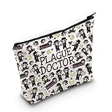 JXGZSO Plague Doctor Cosmetic Bag - Cryptozoology Gift Cryptid Creature Mythical Makeup Bag