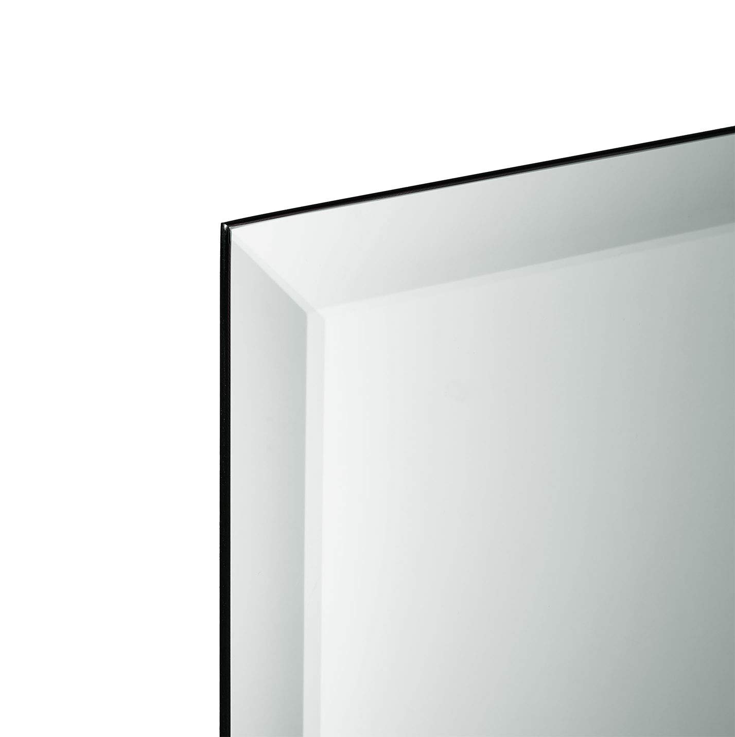 Better Bevel Prostokątne lustro bezramowe 61 cm x 91 cm, fazowana krawędź, bez miedzi, łazienkowe lustro ścienne