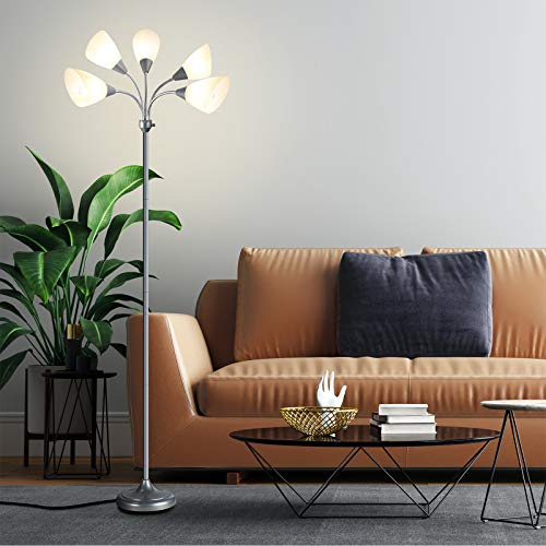 Medusa Floor Lamps Standing Lamps 5 Heads Adjustable Reading Light Large Shade Use E26 A19 Bulb Floor Lamps For Living Room Bedroom By Onext #TOP1