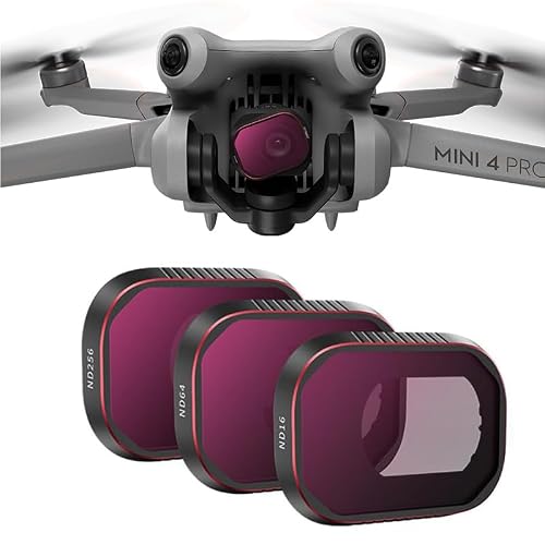 DJI Mini 4 Pro �Ή� �t�B���^�[ Mini4 Pro �����Y�ی�t�B���^�[�L�b�g, Mini 4 Pro �A�N�Z�T���[ (ND16+ND64+ND256)