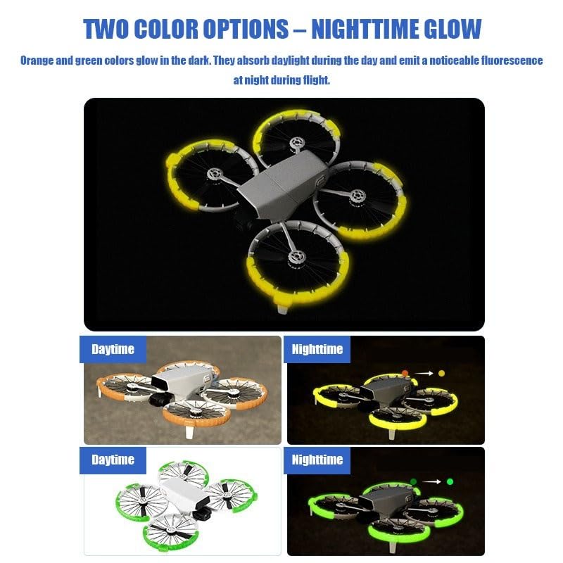 Compatible para VOLODYMYR Protector De Hélices Para DJI Flip | Anillos parachoques protegen hélices de daños por impacto(Orange)