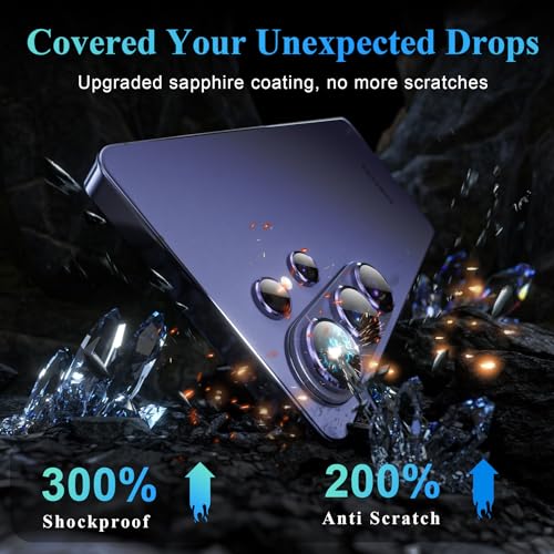 Image of YWXTW Camera Lens Protector for Samsung Galaxy S26 Ultra, [5X Stronger] Individual Metal Ring Tempered Glass Camera Cover for Galaxy S26 Ultra Accessories, Anti-Scratch, 1 Set