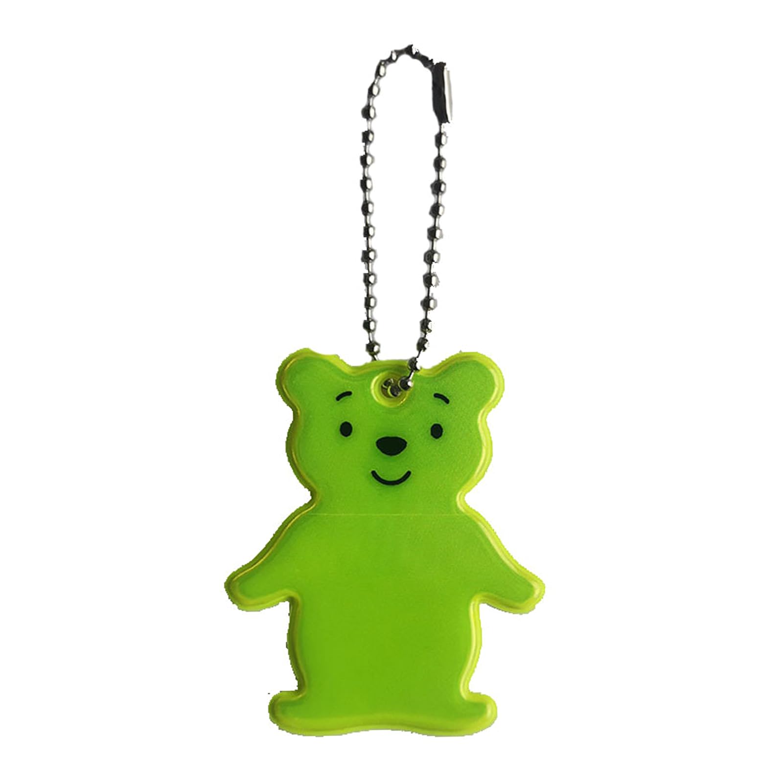 Bubefskd Fluorescent Yellow Child Reflectors Keyrings Cute Reflective Bear Gear Backpacks Strollers Jackets Safe Reflector Keychain Bear-Shaped Accessory Reflector Pendant