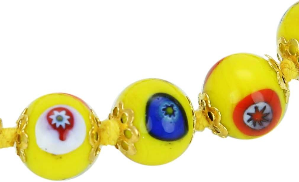 GlassOfVenice Murano Glass Mosaic Bracelet - Yellow