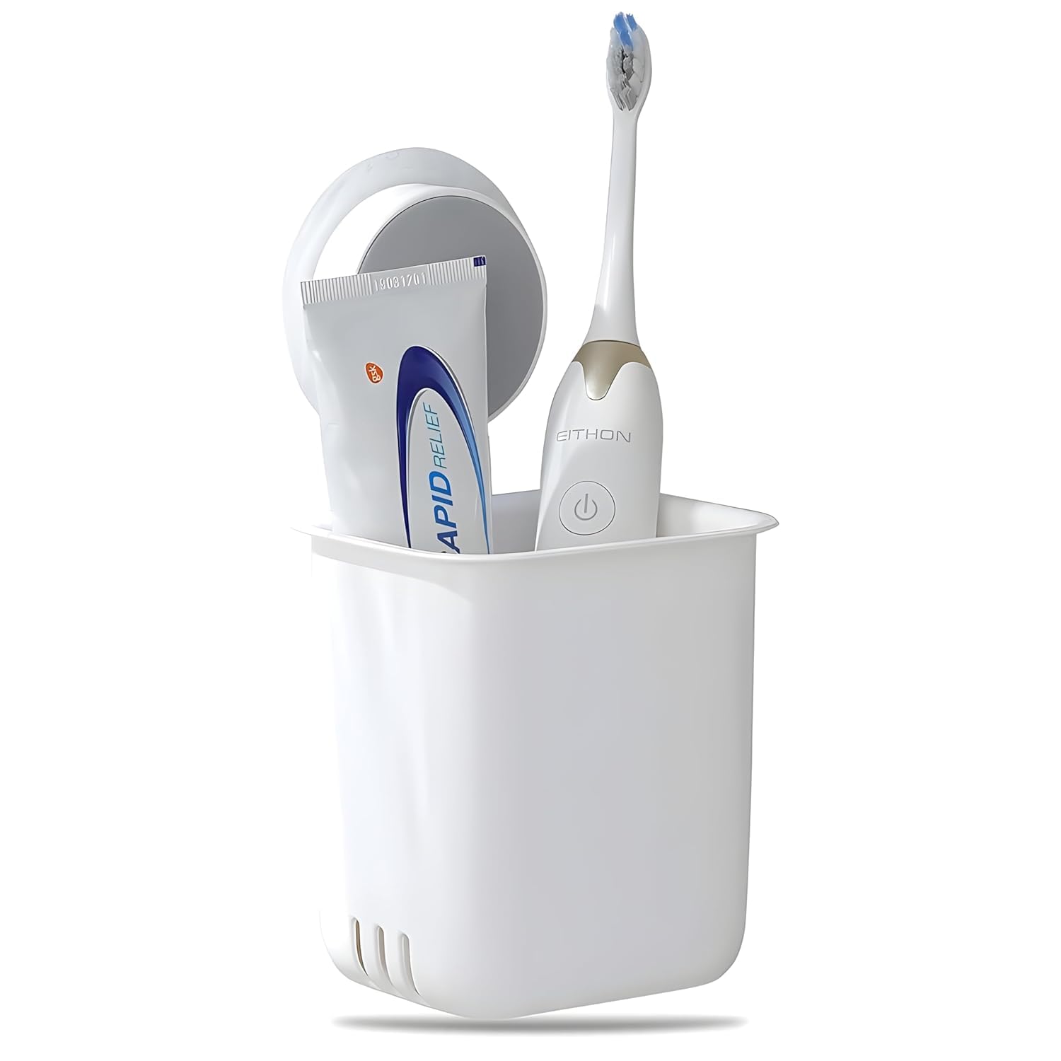 Boniry Plastic Toothbrush Holders for Bathroom, Wall-Mounted Brush Holder, Tooth Brushes Holder Stand, Bathroom Organiser and Toothpaste Holder - Washroom Organizer and Brush Stand (Abs White 1 Pcs) (B0D6Y3SQCC) Amazon Price History, Amazon Price Tracker