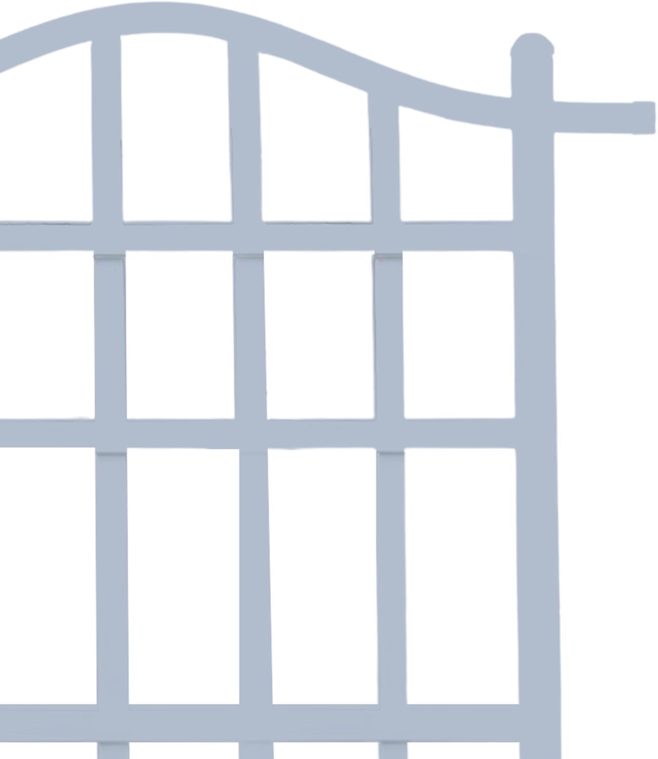 Dura-Trel Melrose 35 x 75 Inch Indoor Outdoor Garden Trellis Plant Support for Vines and Climbing Plants, Flowers, and Vegetables, White