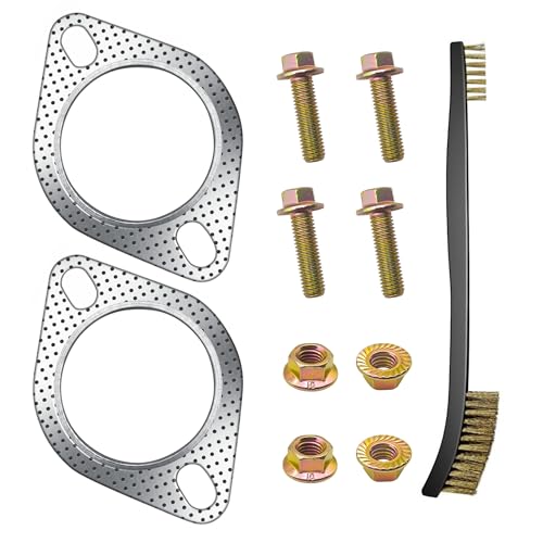 Image of Strongthium 2Pcs 2.5 inch Exhaust Gasket 2 Bolt