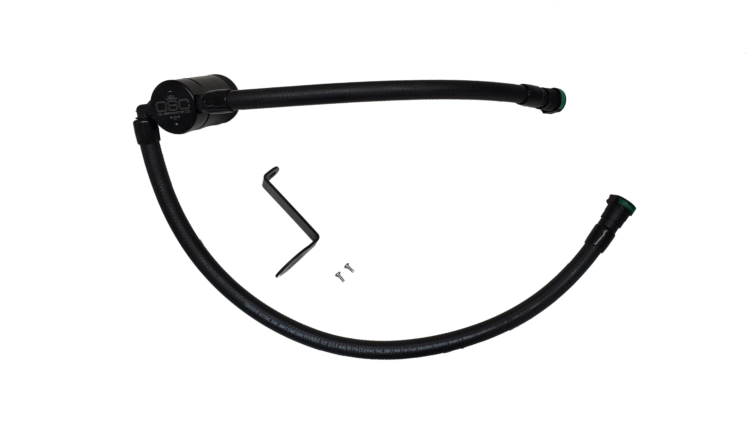 J&L Oil Separator Co. 3.0 Oil Separator 3094P Compatible with 2023-2026 SuperDuty F Series 250 350 Truck with 6.8L and 7.3L (Black)