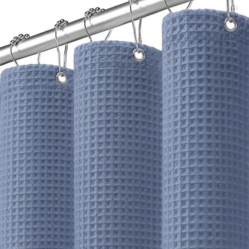 XOGUIBO Waffle Weave Shower Curtain - Moonlight...