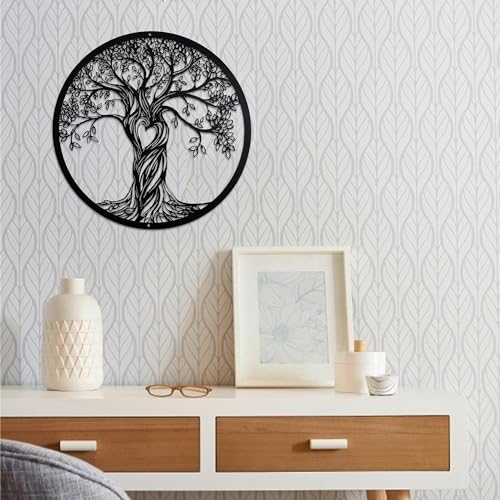 Acopelo-18-Rustic-Black-Tree-of-Life-Metal-Wall-Decor-Laser-Cut-Wall-Sculpture-for-Living-Room-Bedroom-Outdoor Acopelo 18 Rustic Black Tree of Life Metal Wall Decor Laser Cut Wall Sculpture for Living Room Bedroom Outdoor