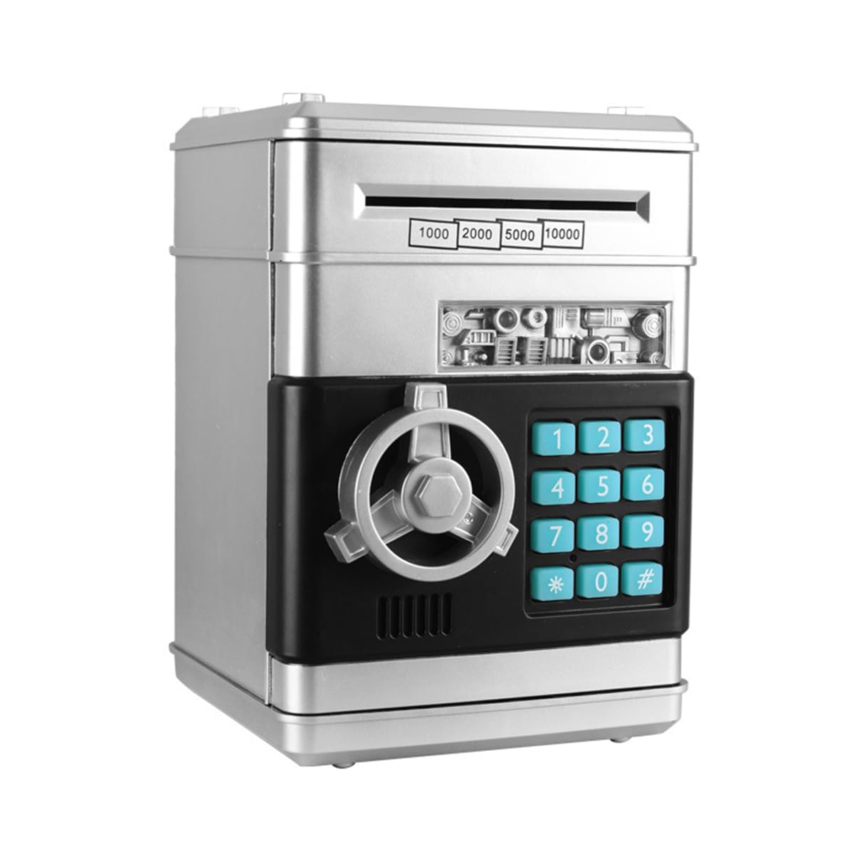 貯金箱 電子貯金箱 ATMパスワード貯金箱 現金硬貨貯金箱 ATM銀行自動入金金庫 キッズギフト 教育的意義あり 雑貨 貯金 コイン Amazon |  電子貯金箱 紙幣自動挿入 指紋認証システム セキュリティ パスワード 音楽付け 安心機能搭載 暗号開け ダイヤルロック式 現金コイン ...