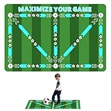 Zonoori rutschfeste Fussball Matte Ballkontrolle, 60x90 cm Stoßdämpfende Fußball Trainingsmatte, Fussballmatte Training mit App