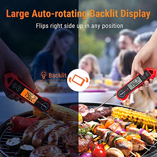 Image of TempPro TP19H Waterproof Digital Meat Thermometer for Grilling with Ambidextrous Backlit and Motion Sensing Kitchen Cooking Thermometer for BBQ Grill Smoker Oil Fry Candy(Previously ThermoPro)