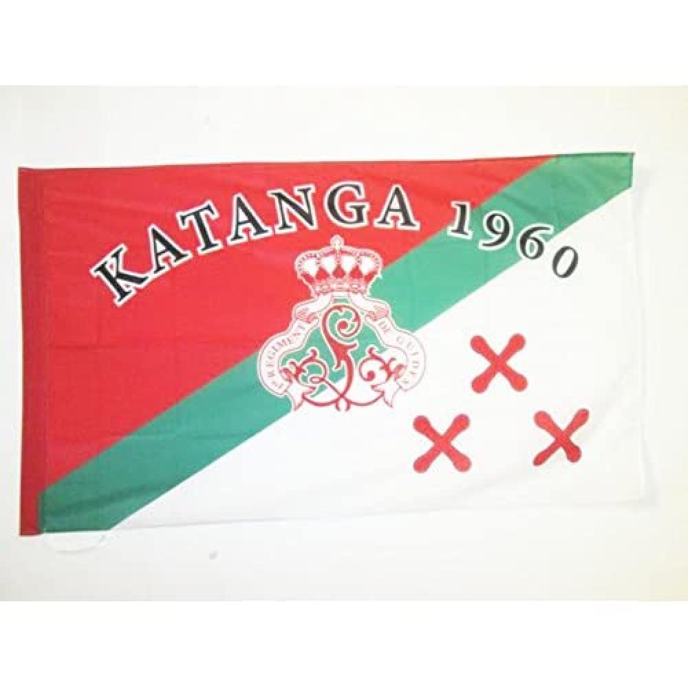 AZ FLAG, Katanga 1960 Flag, 3x5 Ft, Katanga Province independentist Banner with Sleeve, 100% Polyester, Fade Resistant