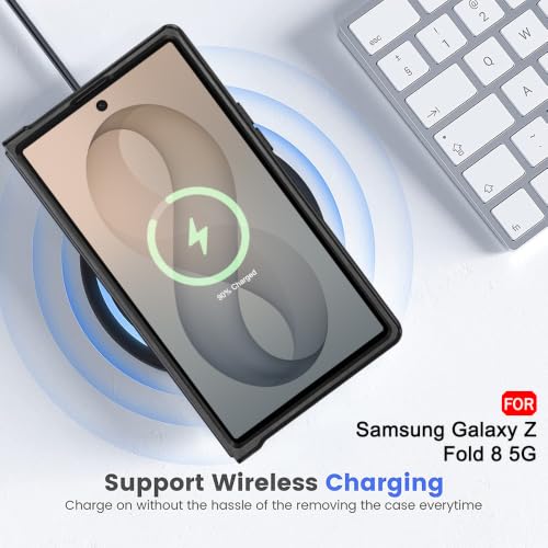 Image of TheGiftKart Hybrid Shockproof Back Cover Case for Samsung Galaxy Z Fold 8 5G | Camera Protection Module | Hard Back Cover Case for Samsung Z Fold8 (PC & TPU, Translucent Smoke Matte Back, Black Sides)