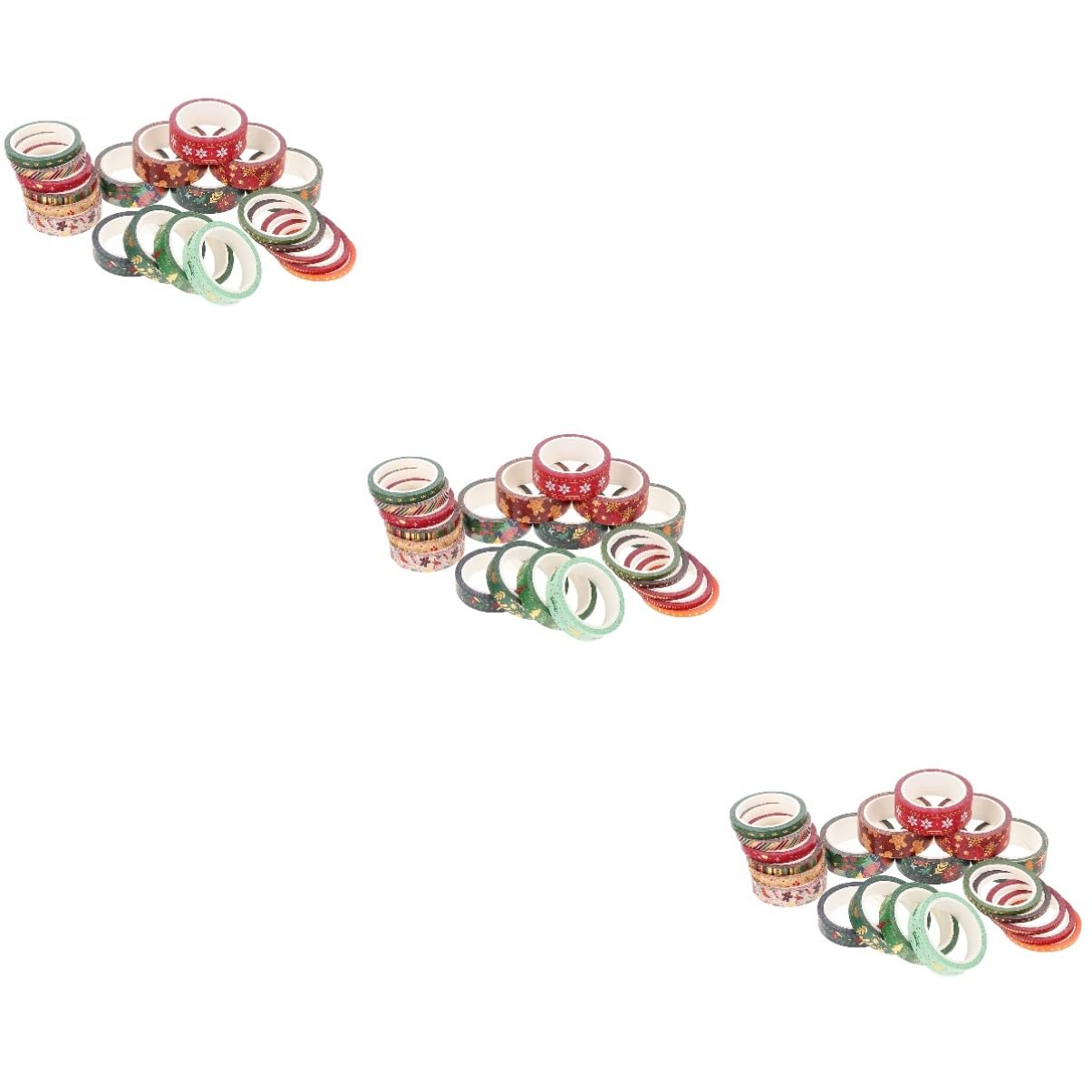NUOBESTY 3 Juegos Cinta Washi Navideña Pegatinas Navideñas Christmas Stickers Cinta Navideña Bronceadora Cinta Adhesiva Para Scrapbooking Cintas De Diario Cintas Adhesivas 21 Rollos*3