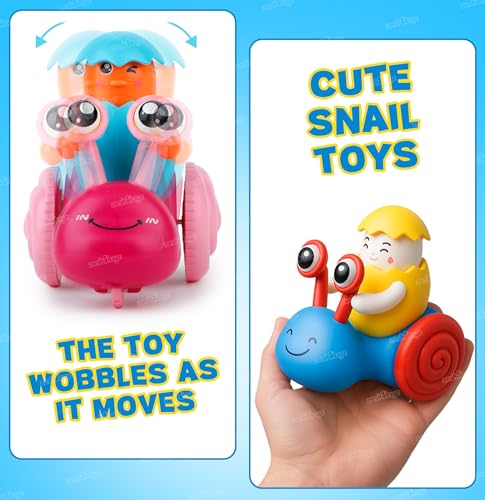 Image of Zest 4 Toyz Press and Go Toy Car for Kids Toys Push and Go Vehicle Press and Go Toys for Kids (Snail Theme) Birthday Gift for 1 Year+ (Pack of 2) Random Color Dispatch