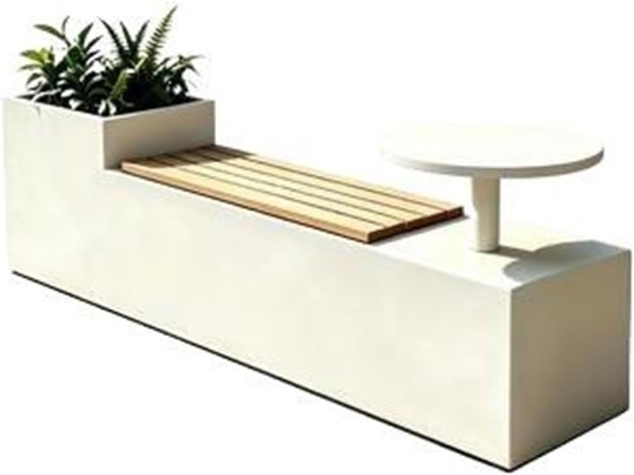 Garden Bench with Planters Sitting Stool Flower Box Outdoor Balcony Garden