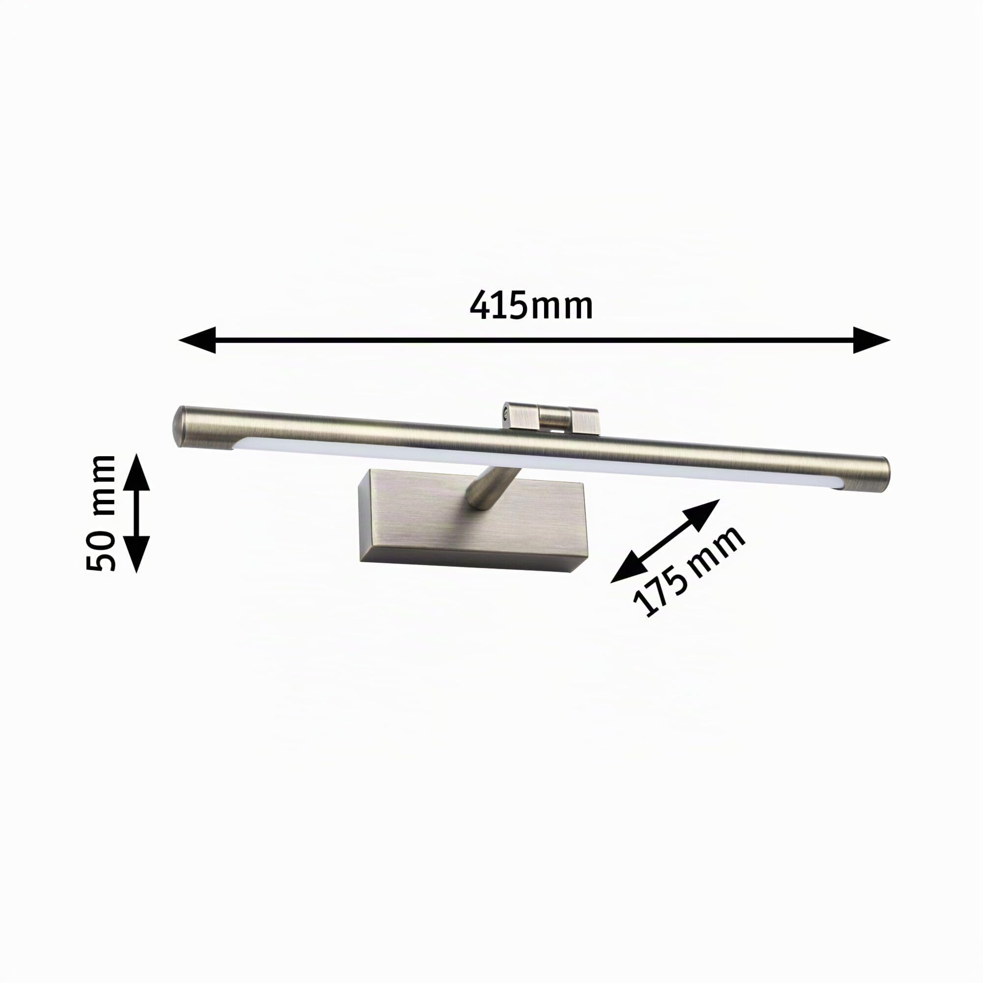 Paulmann 95562 LED Bilderleuchte Mingo 400mm incl. 1x9,5 W Warmweiß Altmessing Bildbeleuchtung Metall, Kunststoff Wandlampe 3000 K