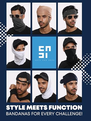 Image of Viscose Lycra Head Bandana for Men & Women | Odour-free & Breathable | Durable & Multipurpose Bandana for men biking