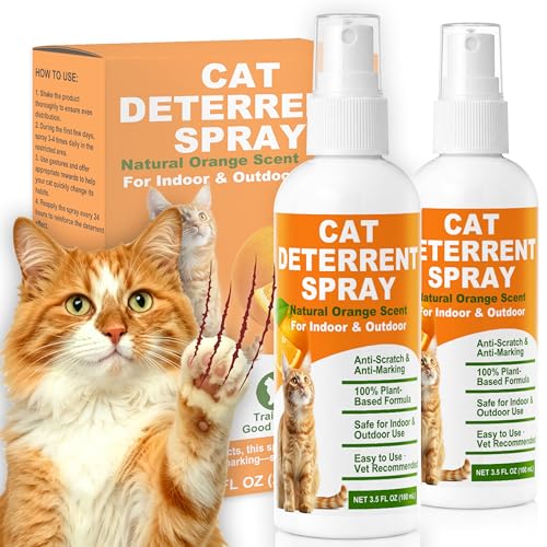 elabour Cat Deterrent Spray Natural Cat Deterrent for Indoor & Outdoor Stop Scratching