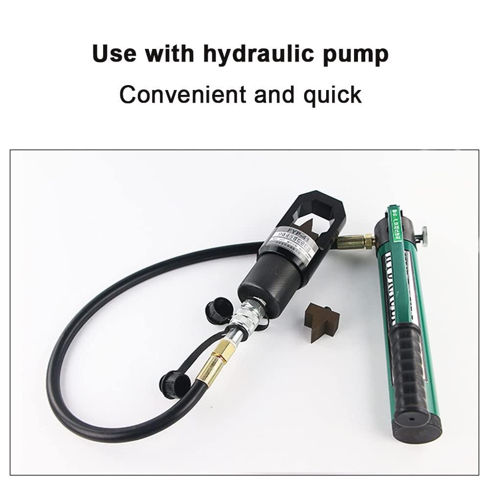 Hydrauliczny rozgałęźnik do nakrętek, narzędzie do usuwania zardzewiałych śrub i śrub, zawiera pompkę ręczną i duże/małe głowice tnące do wydajnego demontażu